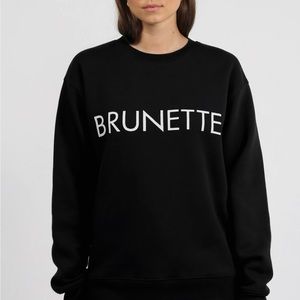 Brunette The Label — “ Brunette “ Black Sweater. New with tags. XS/S
